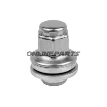 Hjulmøtrik M12 x 1,5 FB 21 sølv Pakke 10 stykker