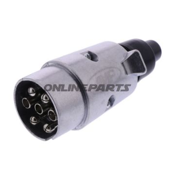 Stik 7-pol 12V Alu JMP Gummitülle