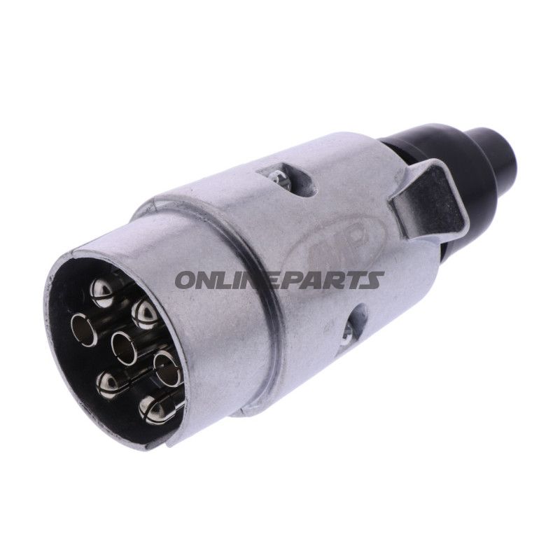 Stik 7-pol 12V Alu JMP Gummitülle