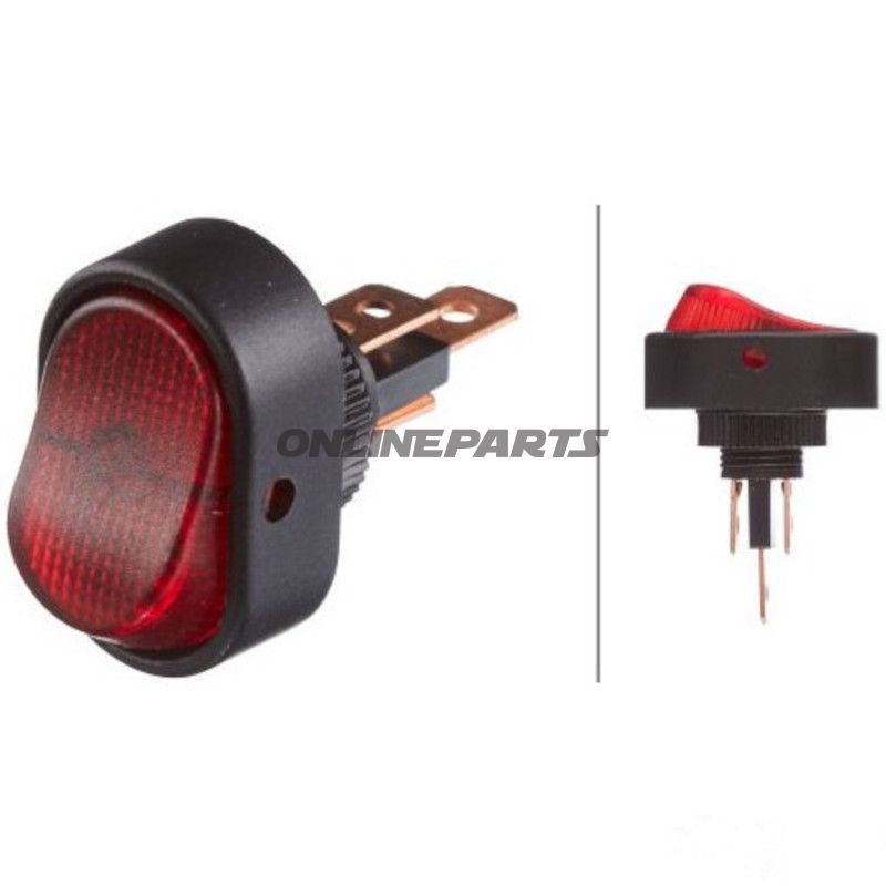 Kippskifte Tænd/Sluk MG rød