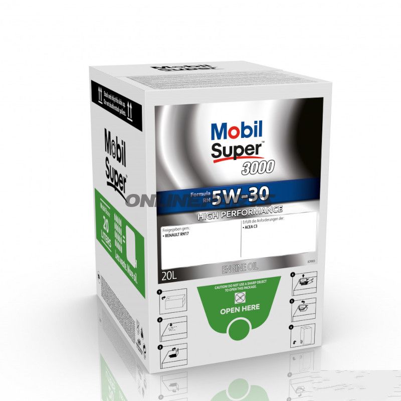 Motorolie 5W30SUP3000RN 20 liter med integreret afløbshane BAG IN BOX