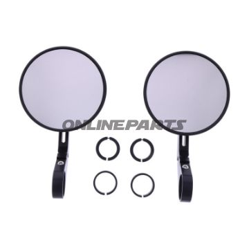 Daytona sort styreende spejle venstre + højre kort