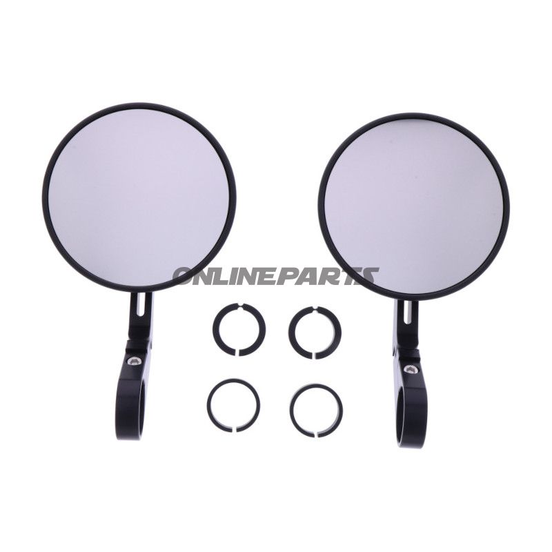 Daytona sort styreende spejle venstre + højre kort