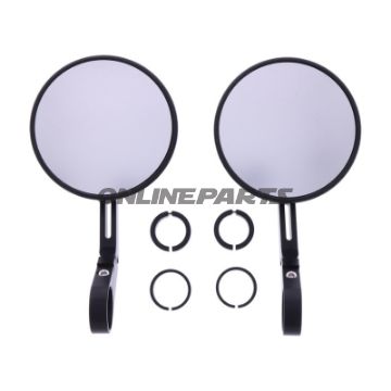 Daytona sort styreende spejle, lang, venstre og højre.