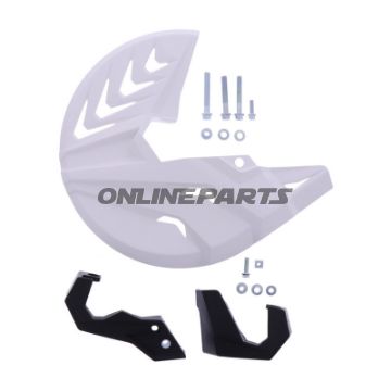 Bremsscheiben- & unterer Gabelprotektor Polisport 716.29.54 schwarz/weiß für 295 mm Scheiben