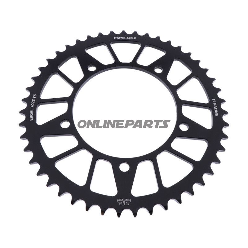 Alu-Kettenrad 47Z Teilung 520 schwarz JT Innendurchmesser 120 Lochkreis 140