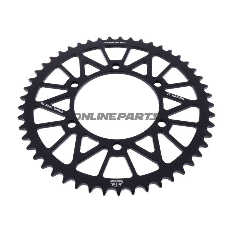 Alu-Kettenrad 49Z Teilung 520 schwarz JT Innendurchmesser 110 Lochkreis 130