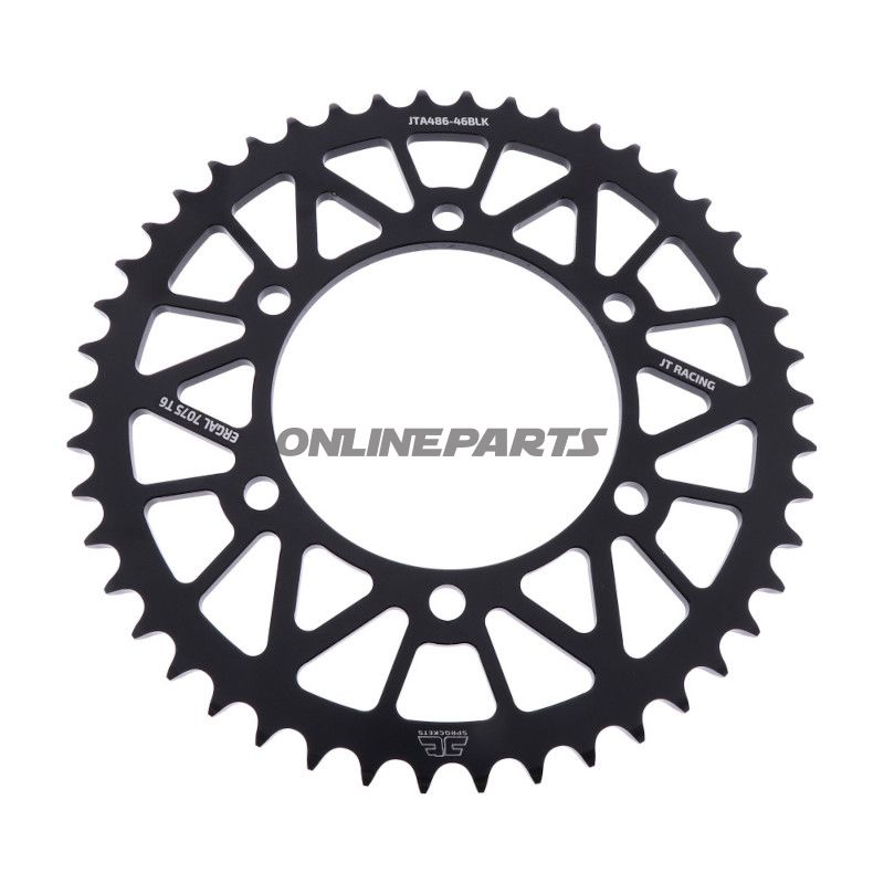 Aluminium Tandhjul 46Z tænder 520 sort JT indvendig diameter 110 hulcirkkel 130