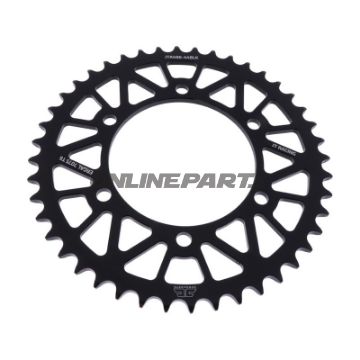 Bagtandhjul Aluminium 44 tænder 520 sort JT indre diameter 110 hulcirkel 130