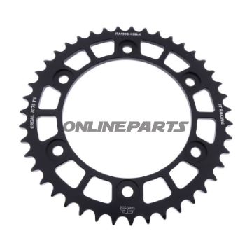 Bagtandhjul Aluminium 43 tænder 520 sort JT indre diameter 134 hulcirkkel 160