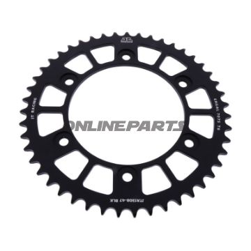 Bagtandhjul Aluminium 47 tænder 520 sort JT indre diameter 134 hulcirkkel 160