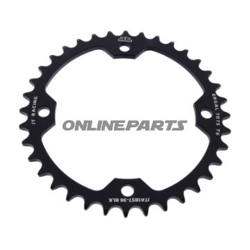 Aluminium Tandhjul 36Z tænder 520 sort indre diameter 125 hul cirkel 145