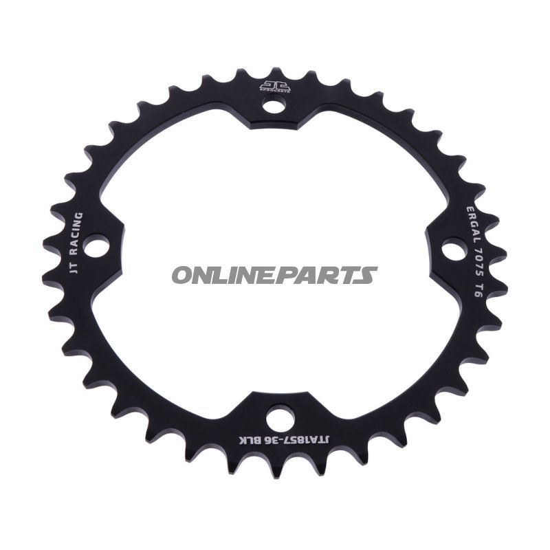 Aluminium Tandhjul 36Z tænder 520 sort indre diameter 125 hul cirkel 145