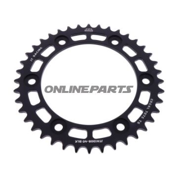 Bagtandhjul Aluminium 40 tænder 520 sort JT indre diameter 134 hulcirkkel 160
