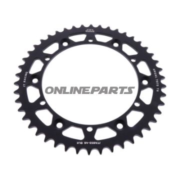 Bagtandhjul Aluminium 46 tænder 520 sort JT indvendig diameter 152 hulcirkkel 175