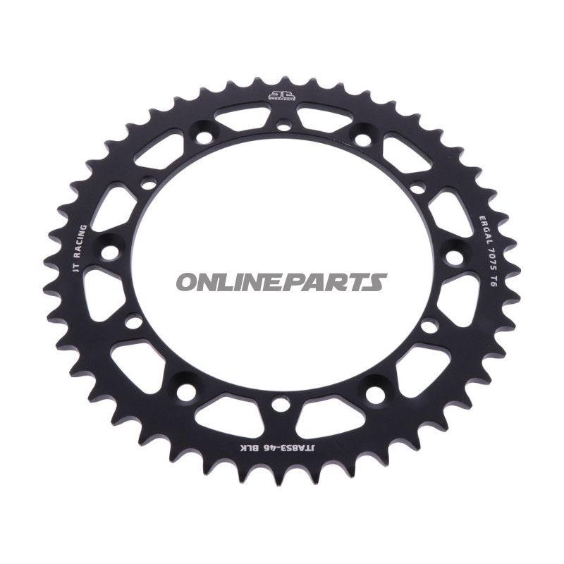 Bagtandhjul Aluminium 46 tænder 520 sort JT indvendig diameter 152 hulcirkkel 175