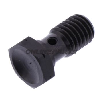 Hul skrue simpel M10 x 1,50 rustfrit stål sort