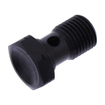 Hul skrue simpel M12 x 1,25 rustfrit stål sort