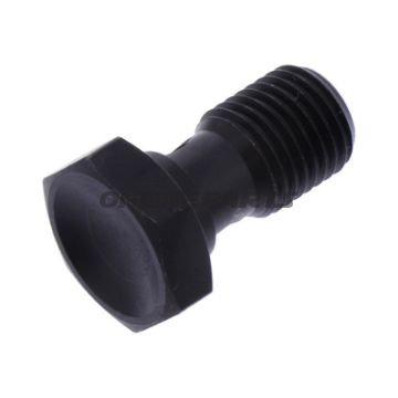 Hul skrue simpel 3/8-24 rustfrit stål sort