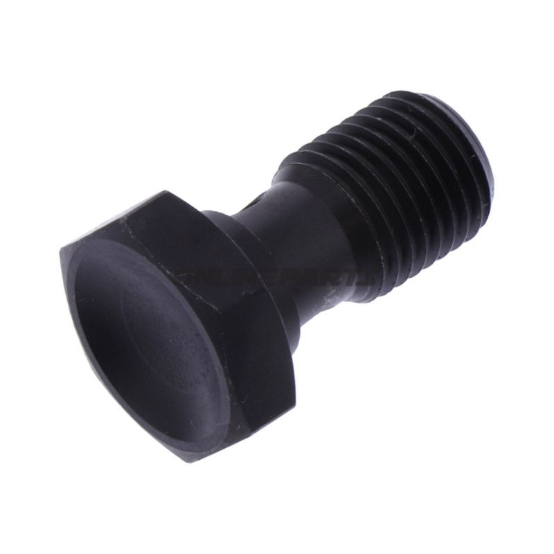 Hul skrue simpel 3/8-24 rustfrit stål sort