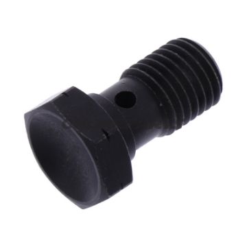 Hul skrue simpel M10 x 1.25 rustfrit stål sort