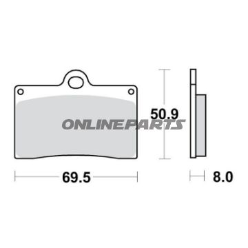 Bremseklods Sinter TRQ TRW Alternativ: 7321522