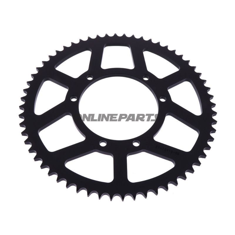 Aluminium Tandhjul 60Z tænder 428 sort Esjot indvendig diameter 100 hulcirkkel 115
