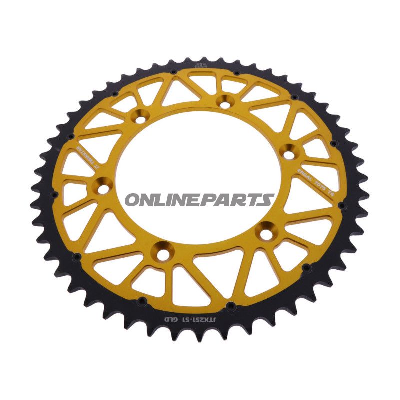 Kettenrad Twinstar 51Z Teilung 520 gold JT Innendurchmesser 130 Lochkreis 150