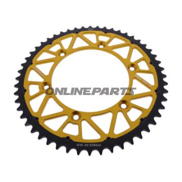 Kettenrad Twinstar 52Z Teilung 520 gold JT Innendurchmesser 136 Lochkreis 156