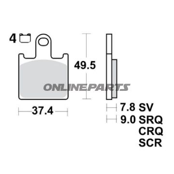 Bremseklods Sinter TRQ TRW Alternativ: 7320010