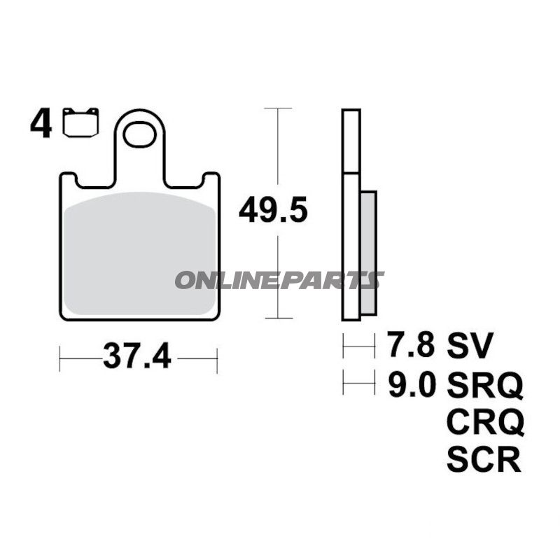 Bremseklods Sinter TRQ TRW Alternativ: 7320010