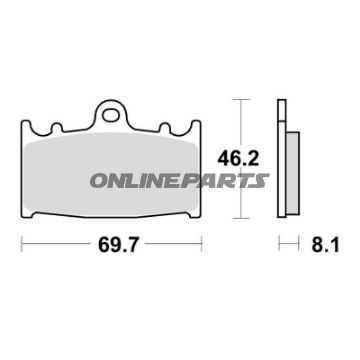 Bremseklods Sinter TRQ TRW Alternativ: 7320930