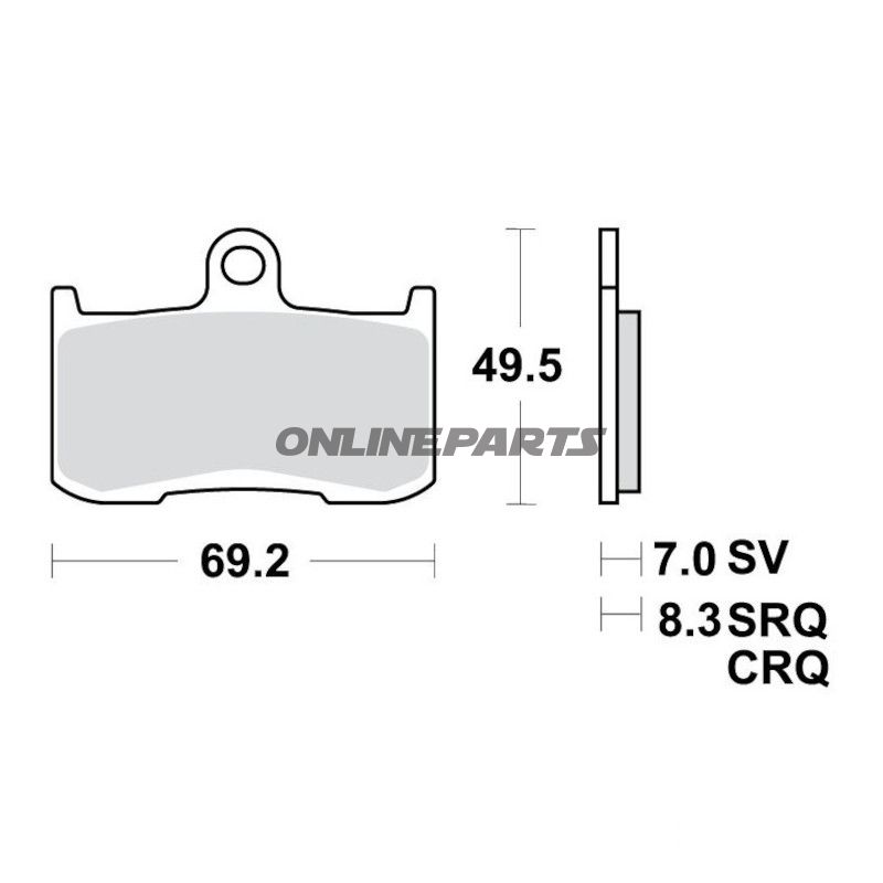 Bremsklotz Sinter TRQ TRW Alternative: 7320006