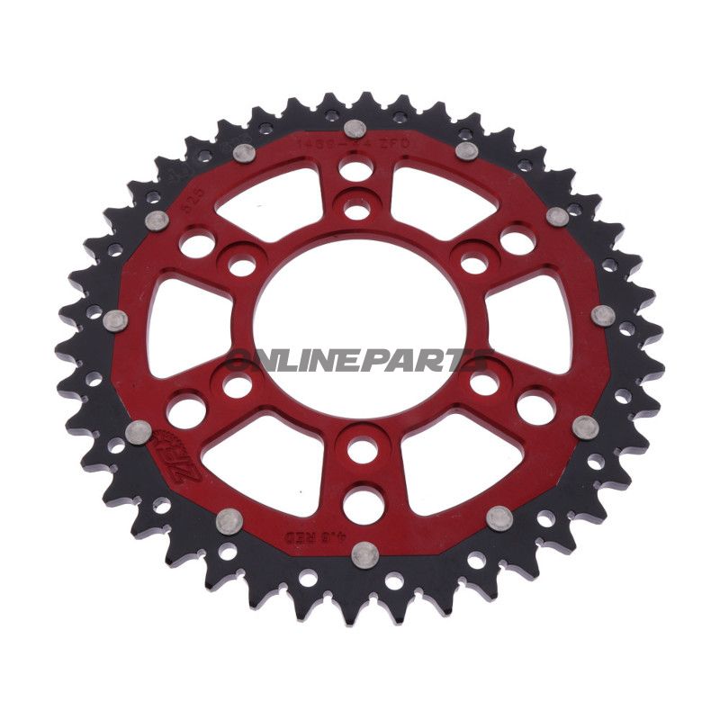 Kettenrad Dual 44Z Teilung 525 rot ZF Innendurchmesser 080 Lochkreis 104