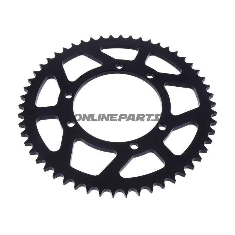 Aluminium Tandhjul 54Z tænder 428 sort Esjot indvendig diameter 100 hulcirkkel 115