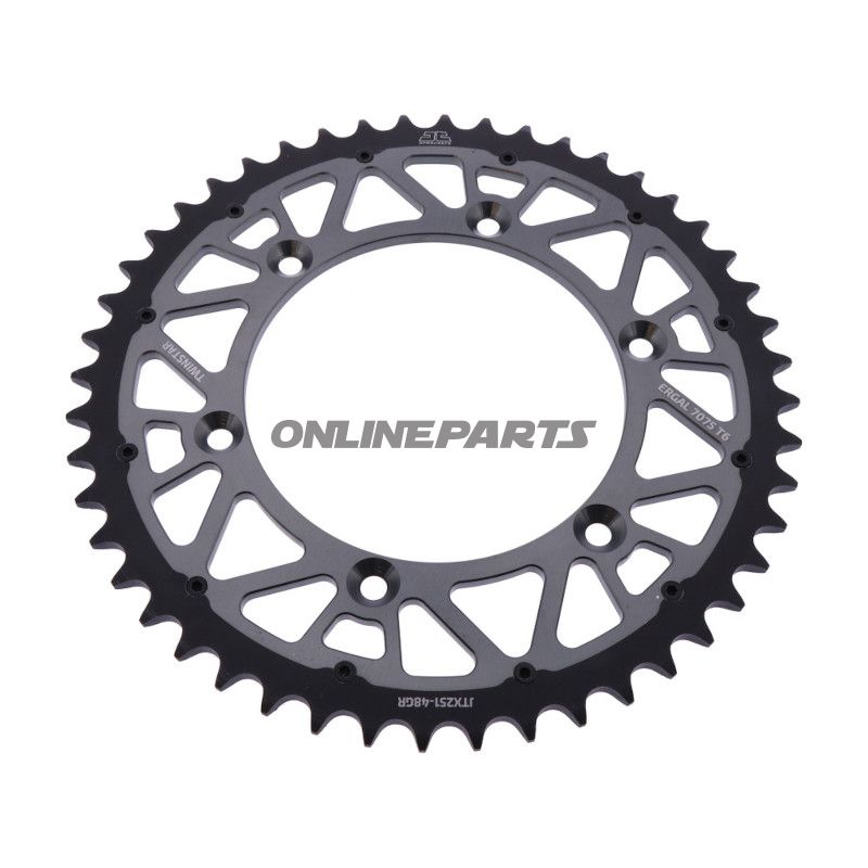 Kettenrad Twinstar 48Z Teilung 520 grau JT Innendurchmesser 130 Lochkreis 150