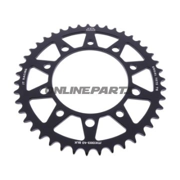 Alu-Kettenrad 43Z Teilung 520 schwarz JT Innendurchmesser 112 Lochkreis 138