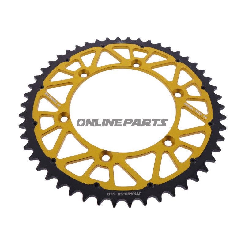 Kettenrad Twinstar 50Z Teilung 520 gold JT Innendurchmesser 134 Lochkreis 150