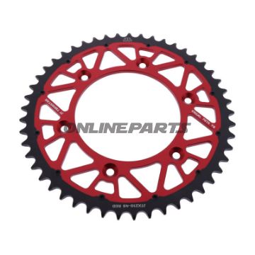 Tandhjul Twinstar 49Z tænder 520 rød JT Indre diameter 125 Hulmønster 153