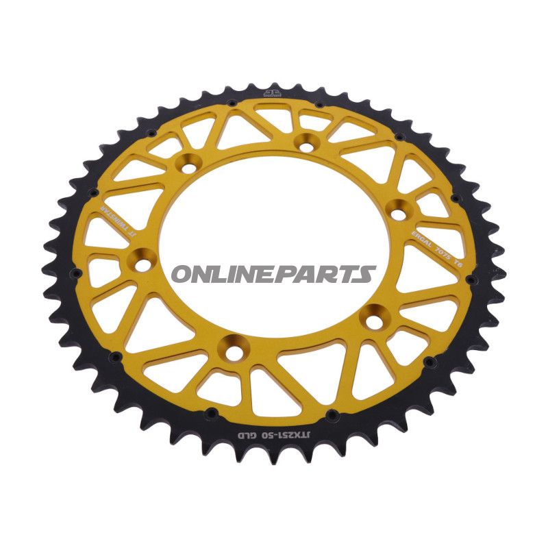 Kettenrad Twinstar 50Z Teilung 520 gold JT Innendurchmesser 130 Lochkreis 150