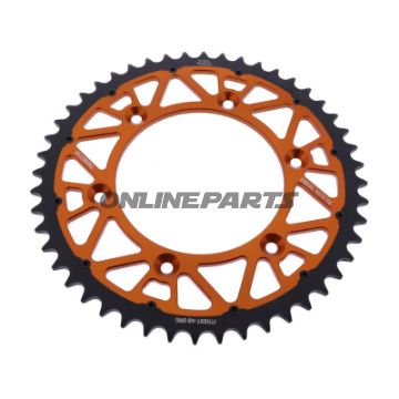 Kettenrad Twinstar 48Z Teilung 520 orange JT Innendurchmesser 125 Lochkreis 150