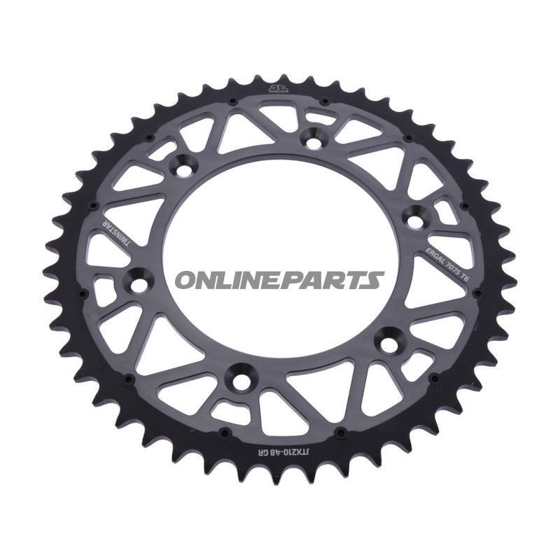 Kettenrad Twinstar 48Z Teilung 520 grau JT Innendurchmesser 125 Lochkreis 153