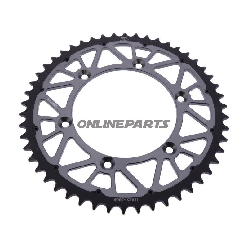 Kettenrad Twinstar 50Z Teilung 520 grau JT Innendurchmesser 130 Lochkreis 150