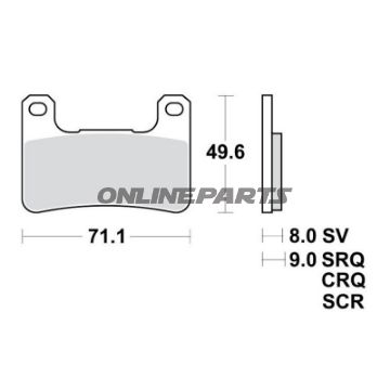 Bremseklods Sinter TRQ TRW Alternativ: 7320007