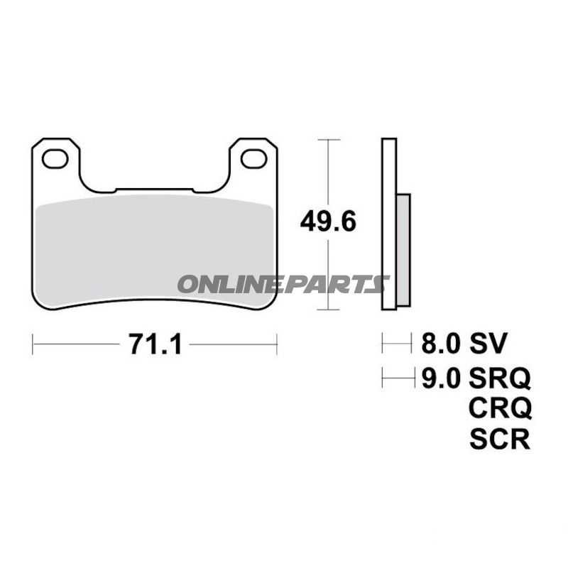 Bremseklods Sinter TRQ TRW Alternativ: 7320007