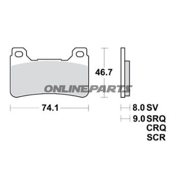 Bremseklods Sinter TRQ TRW Alternativ: 7320002