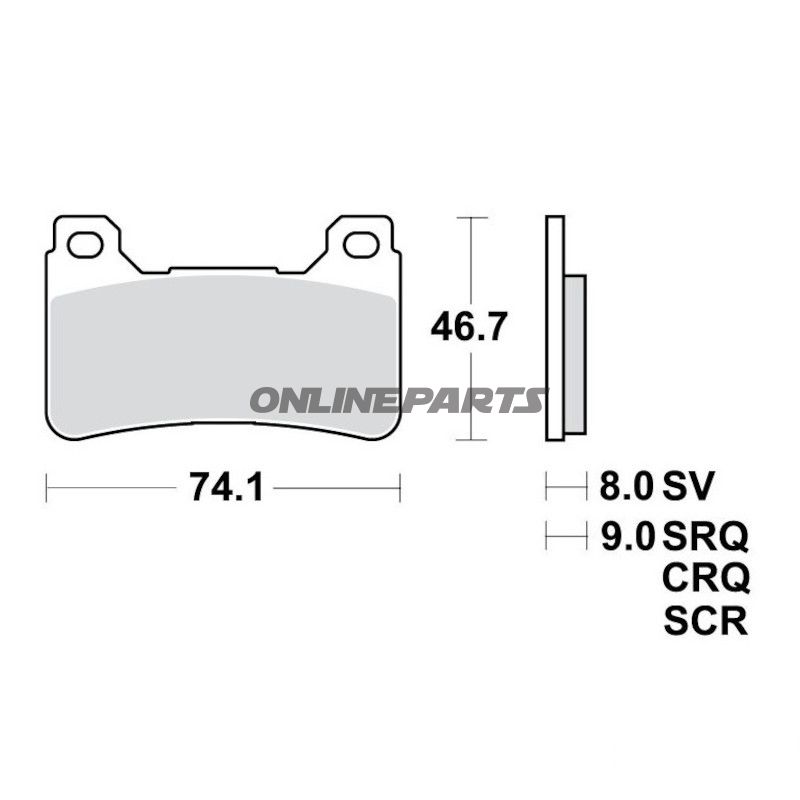 Bremseklods Sinter TRQ TRW Alternativ: 7320002
