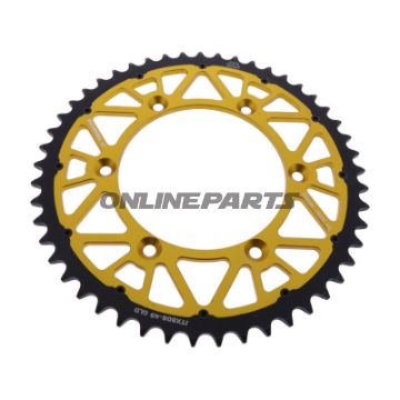 Kæderhjul Twinstar 49Z Deling 520 guld JT Indre diameter 126 Hulmønster 146