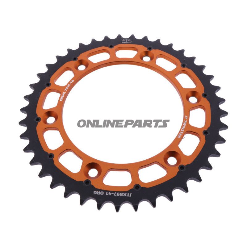 Kettenrad Twinstar 41Z Teilung 520 orange JT Innendurchmesser 125 Lochkreis 150