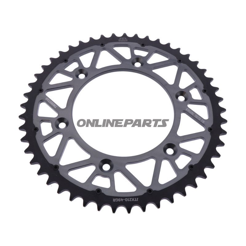 Kettenrad Twinstar 49Z Teilung 520 grau JT Innendurchmesser 125 Lochkreis 153